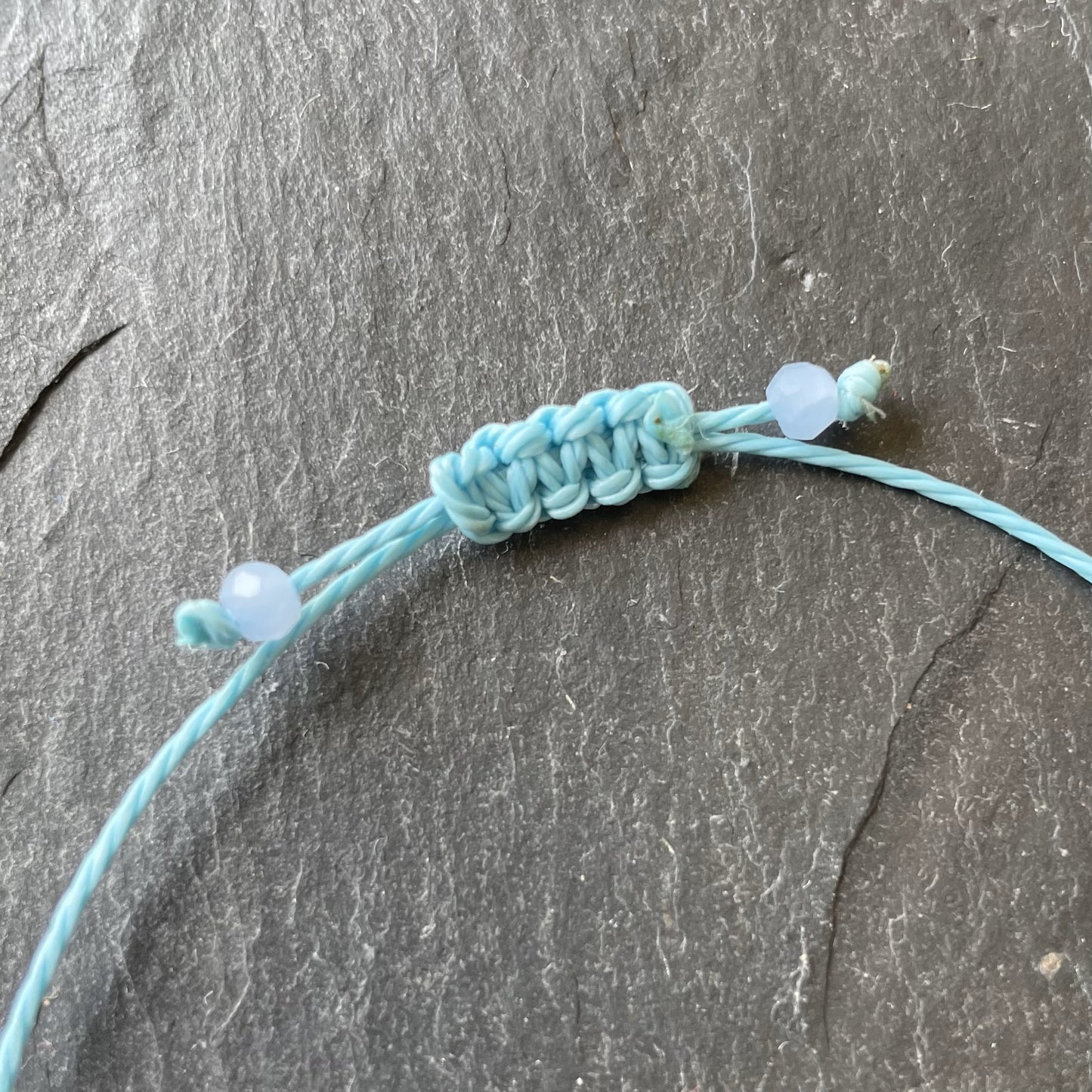 Blue Flower Bracelet - Resizable