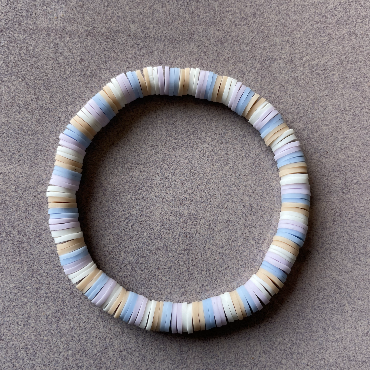 Clay Bead Pastel Bracelets - Stretchy