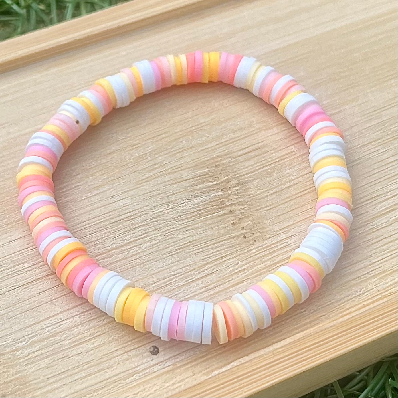 Summer Sun Clay Bead Bracelets - Stretchy