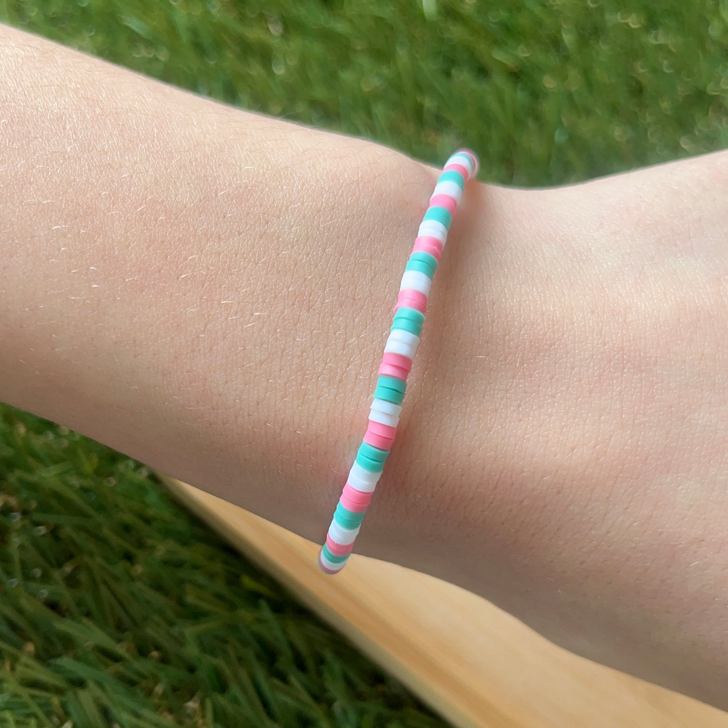 Thin Clay Bead Bracelets - Stretchy