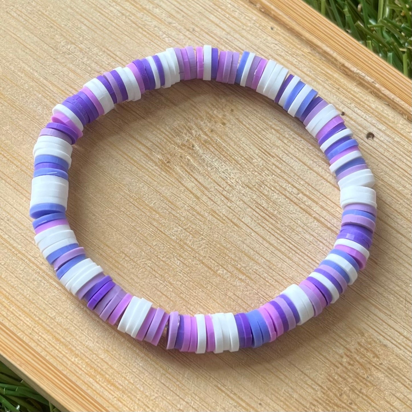 Lavender🪻Clay Bead Bracelets - Stretchy